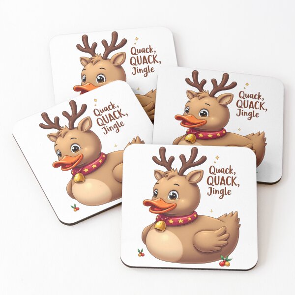 Item preview, Quack Quack Jingle Funny Reindeer Duck Christmas Design designed and sold by TeeTimeTreasure.