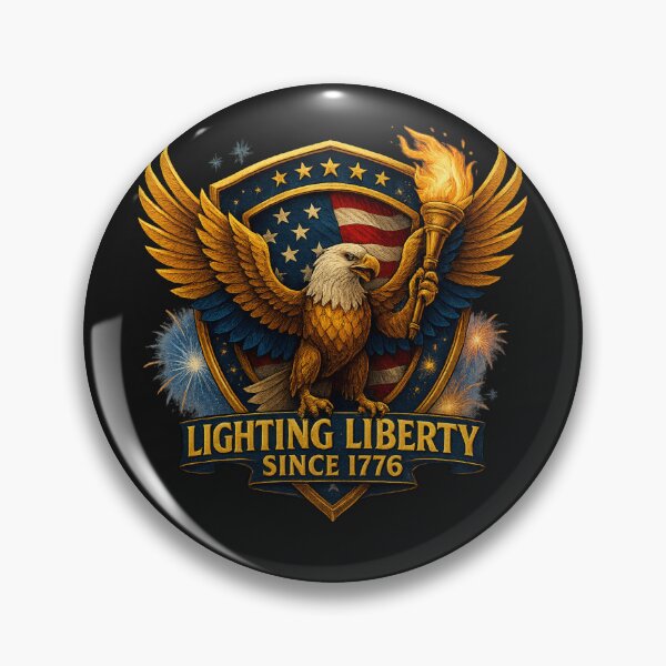 Item preview, 250th Anniversary of the USA - Eagle With Flaming Torch – Lighting Liberty, Since 1776 designed and sold by Collins Design.
