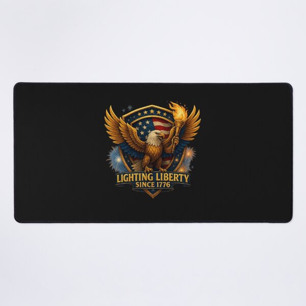 Item preview, 250th Anniversary of the USA - Eagle With Flaming Torch – Lighting Liberty, Since 1776 designed and sold by Collins Design.