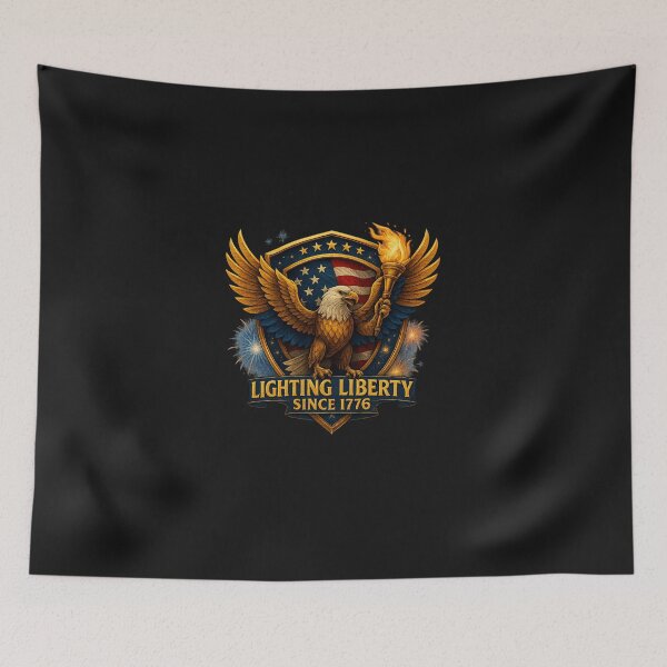 Item preview, 250th Anniversary of the USA - Eagle With Flaming Torch – Lighting Liberty, Since 1776 designed and sold by Collins Design.