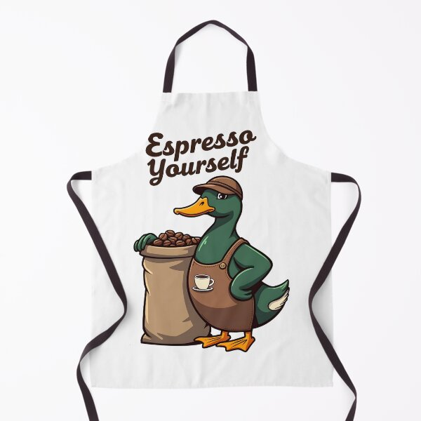 Item preview, Espresso Yourself – Coffee Barista Duck Pun Design designed and sold by TeeTimeTreasure.