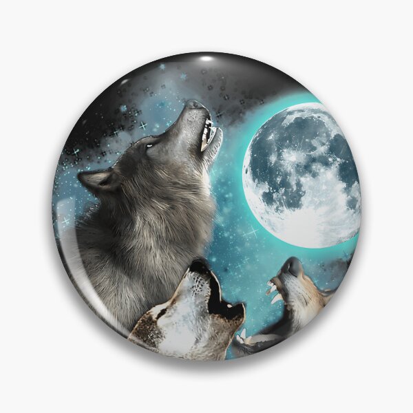 Item preview, 3 Wolf Moon Howling Wolf Head Funny Wolves For Men Women T-Shirt (1) designed and sold by evar42devon.