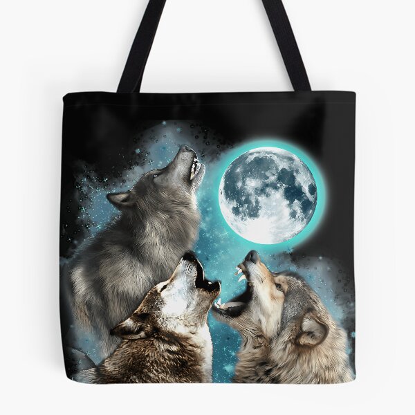 Item preview, 3 Wolf Moon Howling Wolf Head Funny Wolves For Men Women T-Shirt (1) designed and sold by evar42devon.