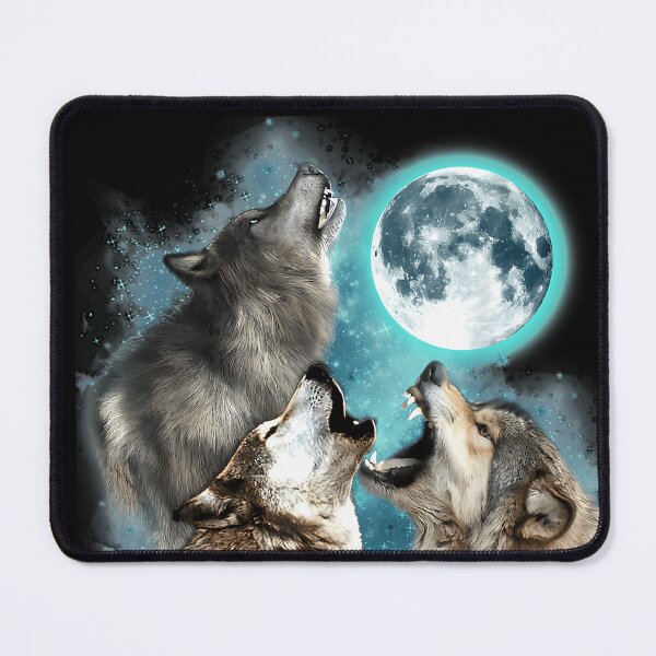Item preview, 3 Wolf Moon Howling Wolf Head Funny Wolves For Men Women T-Shirt (1) designed and sold by evar42devon.