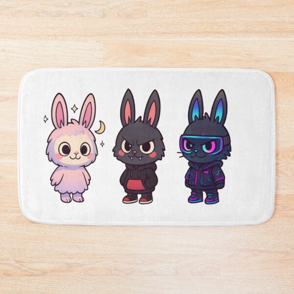 Item preview, Pack de 3 Labubu Style – Dreamy, Streetwear & Cyberpunk designed and sold by MeowLoka ⭐⭐⭐⭐.