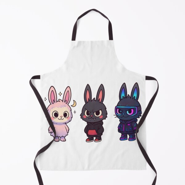 Item preview, Pack de 3 Labubu Style – Dreamy, Streetwear & Cyberpunk designed and sold by MeowLoka ⭐⭐⭐⭐.