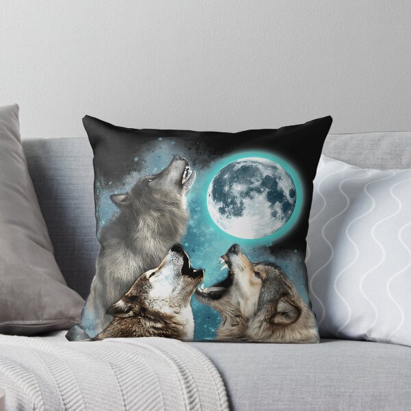 Item preview, 3 Wolf Moon Howling Wolf Head Funny Wolves For Men Women T-Shirt designed and sold by evar42devon.