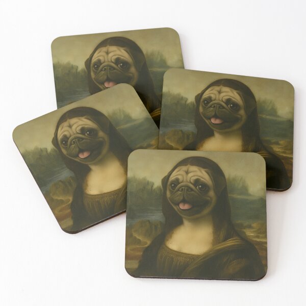 Item preview, Mona Lisa Reimagined with a Pug – Funny Dog Lover Wall Art designed and sold by The Zoomie Collective.