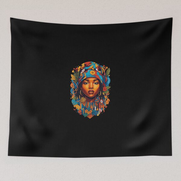 Item preview, Colorful African Woman Portrait | Vibrant Tribal Art Illustration designed and sold by FlipFlop7.