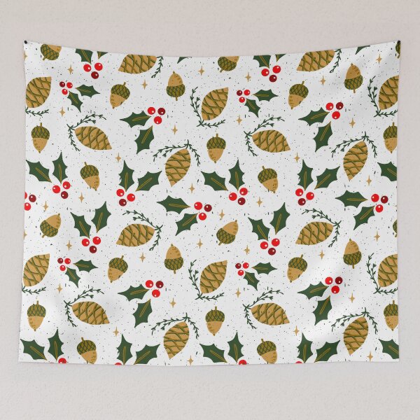 Item preview, Autumn Winter Holiday Botanicals Pattern designed and sold by Farissa Designs.