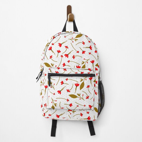 Item preview, Tiny Red Flower Twigs Pattern designed and sold by Farissa Designs.