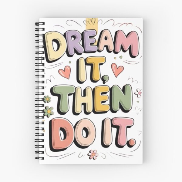 Item preview, Sticker Citation Inspirante – Dream It, Then Do It – Affiche Motivation Colorée designed and sold by MeowLoka ⭐⭐⭐⭐.