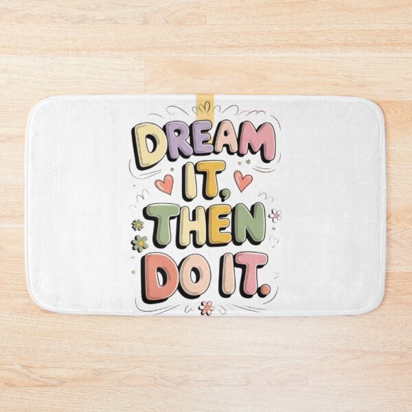 Item preview, Sticker Citation Inspirante – Dream It, Then Do It – Affiche Motivation Colorée designed and sold by MeowLoka ⭐⭐⭐⭐.