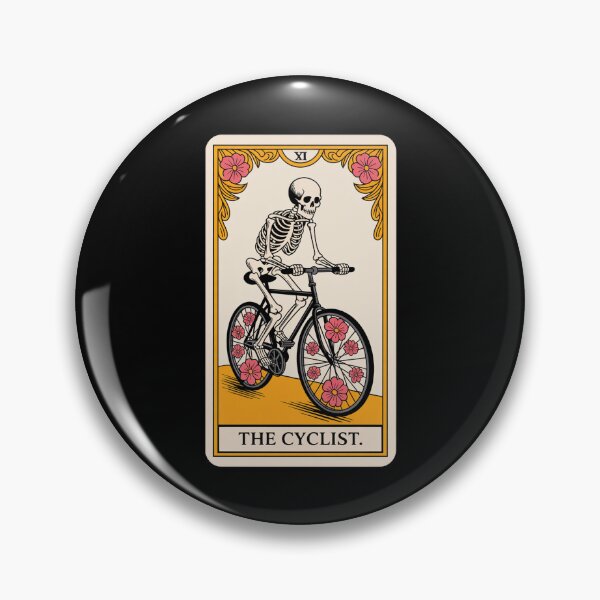 Item preview, The Cyclist Skeleton Pedaling Tarot Card Design designed and sold by Blok45.