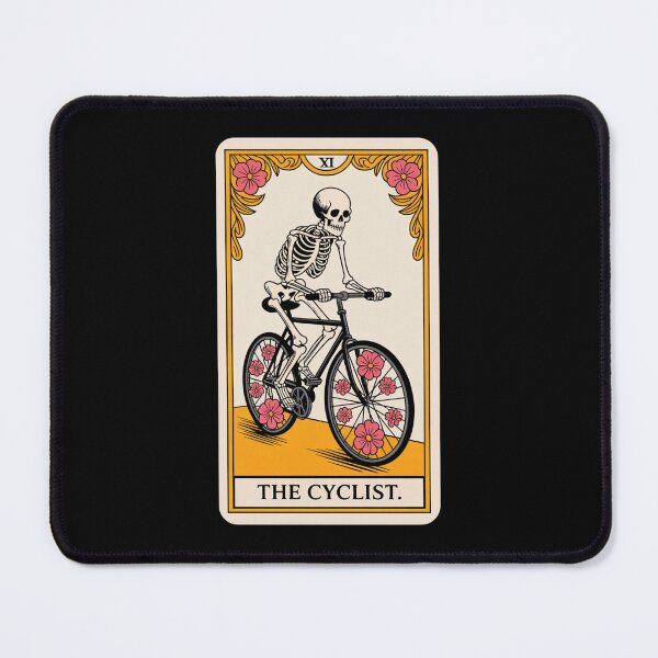 Item preview, The Cyclist Skeleton Pedaling Tarot Card Design designed and sold by Blok45.