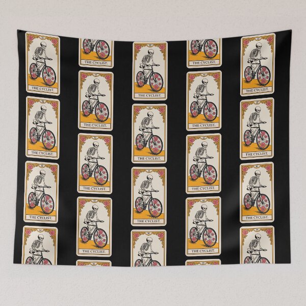Item preview, The Cyclist Skeleton Pedaling Tarot Card Design designed and sold by Blok45.