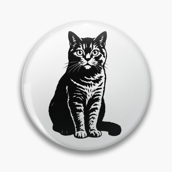 Item preview,  The British Shorthair - Black & White Bold Stencil Cat Portrait designed and sold by blaze_art.