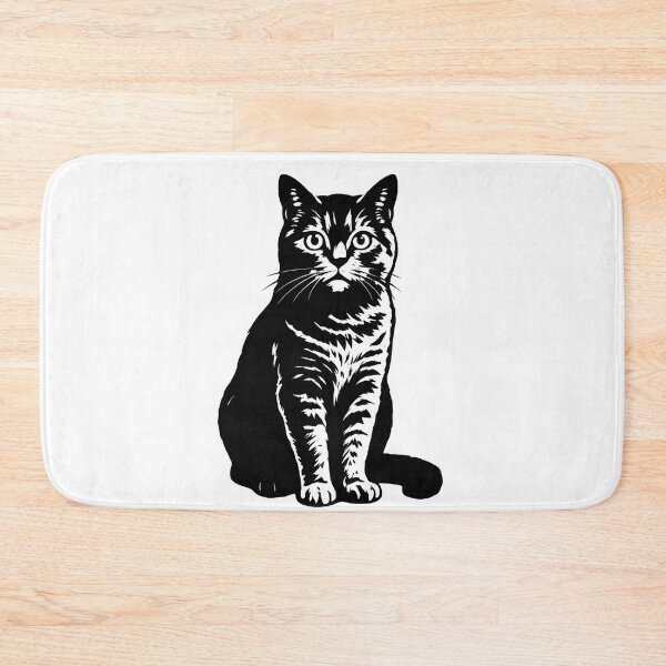 Item preview,  The British Shorthair - Black & White Bold Stencil Cat Portrait designed and sold by blaze_art.