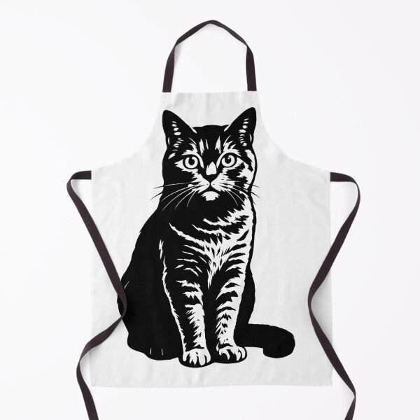 Item preview, The British Shorthair - Black & White Bold Stencil Cat Portrait designed and sold by blaze_art.