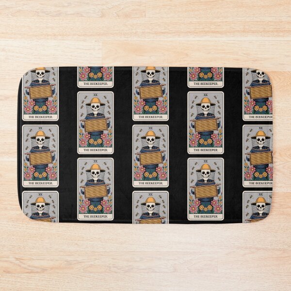 Item preview, The Beekeeper Skeleton Buzzing Tarot Card Design designed and sold by Blok45.