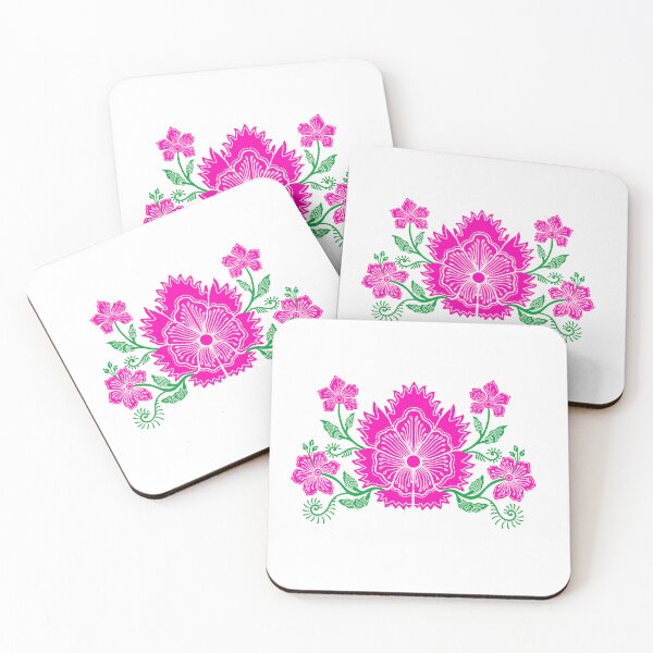 Item preview, Kalamkari pink flowers designed and sold by Anisha  Vaz.