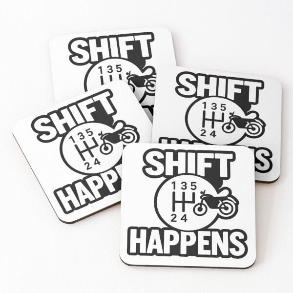 Item preview, Shift Happens – Funny Motorcycle Gear Shifter Biker Design designed and sold by fjurcev.