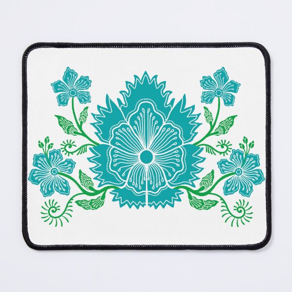 Item preview, Kalamkari blue flowers designed and sold by Anisha  Vaz.