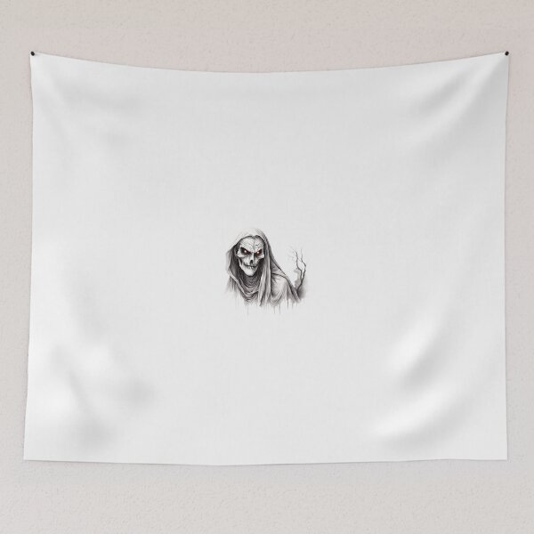Item preview, Sinister Skull Spirit – Gothic Horror Red Eyes Skeleton in Ghostly Cloak designed and sold by Fashionpopss.