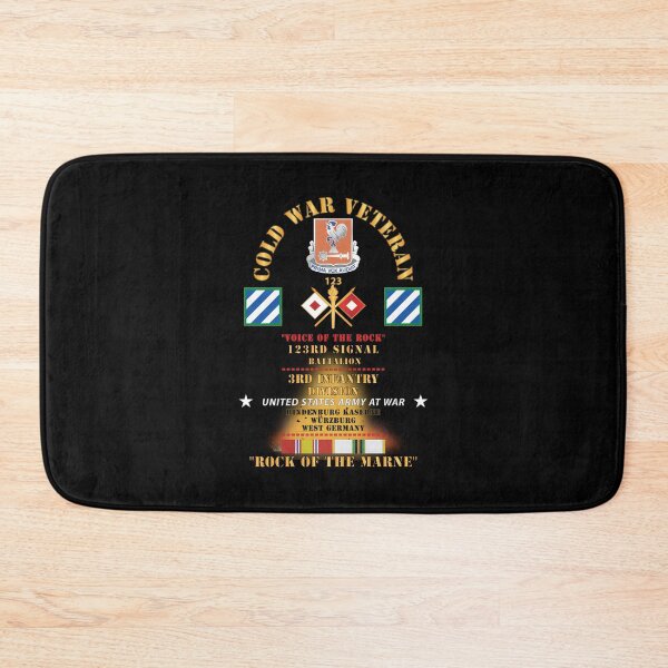 Item preview, Army - Cold War Vet -  123rd Signal Bn, 3rd Infantry Division - Hindenburg Ksn, Würzburg, Germany -Rock of the Marne w Fire - w DUI - COLD X 300 designed and sold by Military Insignia Products.