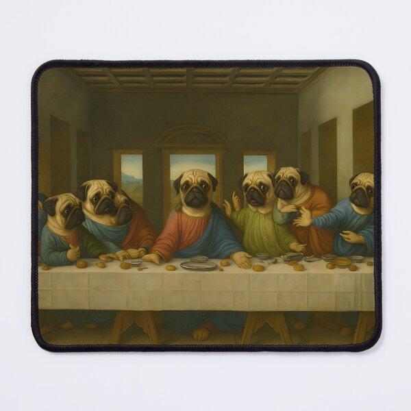 Item preview, The Last Supper Reimagined with Pugs - Funny Dog Parody of Da Vinci’s Masterpiece designed and sold by The Zoomie Collective.