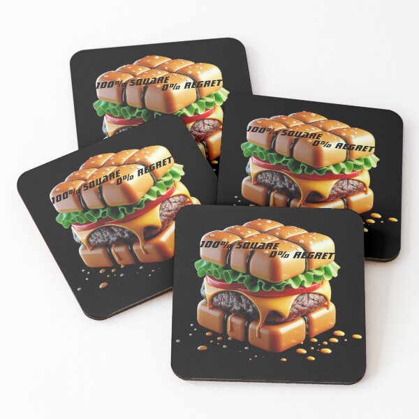 Item preview, fanny square hamburger, gift for the master barbecue designed and sold by miro-bob-design.