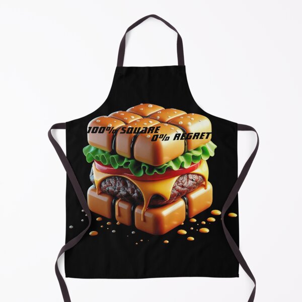 Item preview, fanny square hamburger, gift for the master barbecue designed and sold by miro-bob-design.