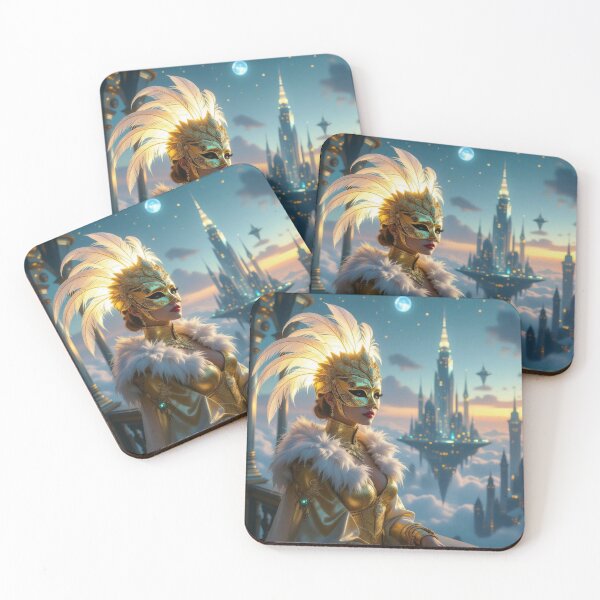 Item preview, Masquerade of Dreams – Golden elegance meets cosmic vibes in a surreal Starworld designed and sold by FotoworldEdel.