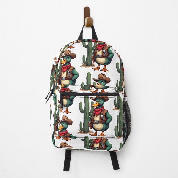 Item preview, Cowboy Duck – Funny Western Duck with Cactus Design designed and sold by TeeTimeTreasure.