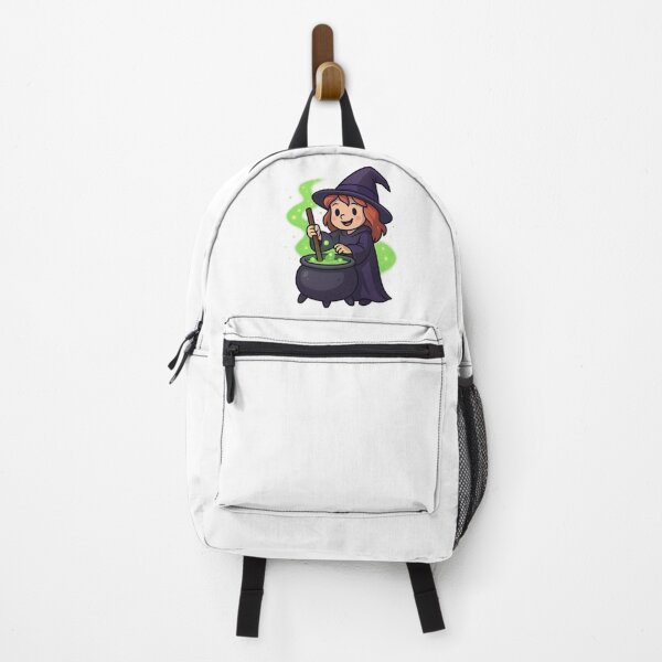 Item preview, Cute Witch Stirring Green Cauldron – Halloween Cartoon designed and sold by Everyday Motif.