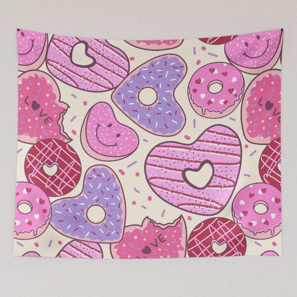 Item preview, Happy Valentines Doughnuts Pattern designed and sold by Farissa Designs.
