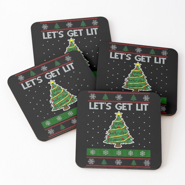 Item preview, Let's Get Lit Xmas Tree Ugly Christmas Sweater Funny Meme designed and sold by smithrnguurur.