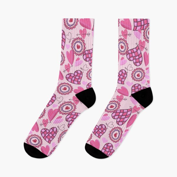 Item preview, Pink Groovy Valentine Hearts Pattern designed and sold by Farissa Designs.