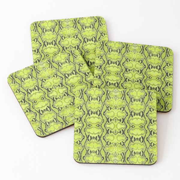 Item preview, Snake Skin Neon Green Rattlesnake Python Snake Print designed and sold by FemmePod.