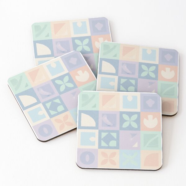 Item preview, Pastel Chessboard with Figure Pattern designed and sold by Studio Yvonne .