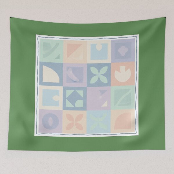 Item preview, Pastel Chessboard with Figure Pattern designed and sold by Studio Yvonne .