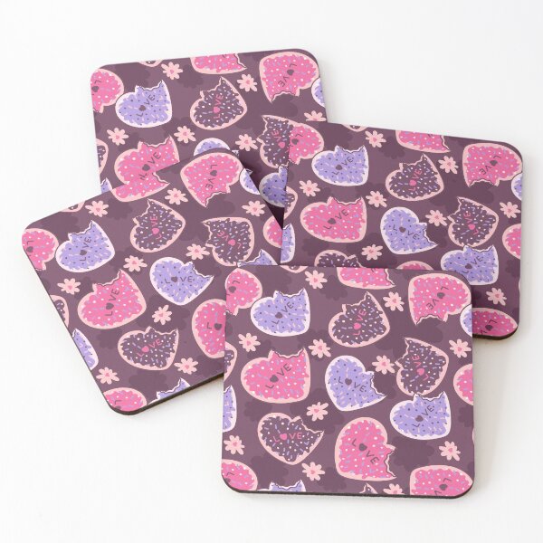Item preview, Love Hearts Doughnuts Valentines Pattern designed and sold by Farissa Designs.