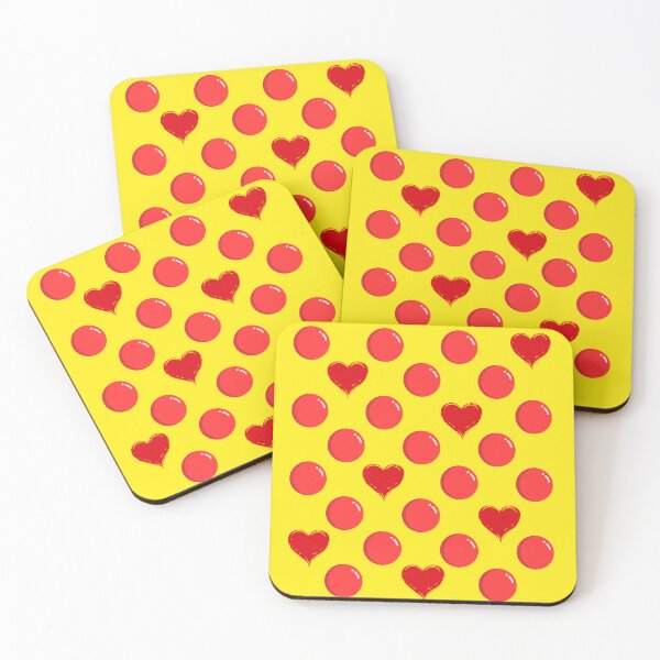 Item preview, Red Bubble Vibes – Cute Hearts and Bubbles Pattern Design designed and sold by Lunaria Arts.