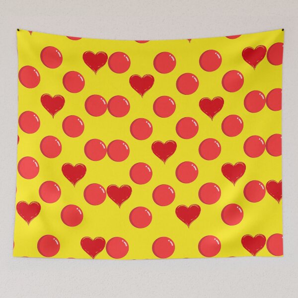 Item preview, Red Bubble Vibes – Cute Hearts and Bubbles Pattern Design designed and sold by Lunaria Arts.