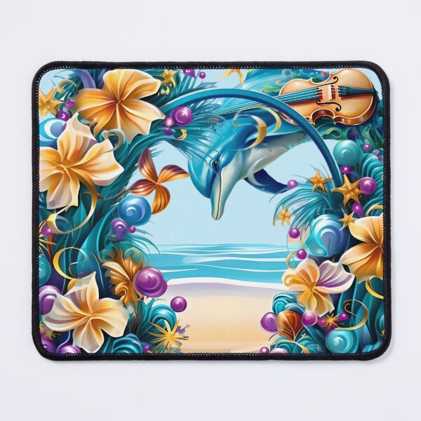 Item preview, DOLPHIN WITH CELLO AT CHRISTMAS designed and sold by Ciervo Primavera.
