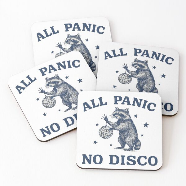 Item preview, All Panic No Disco Raccoon, Funny Retro Animal designed and sold by OnaraDesign.