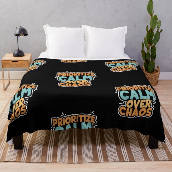 Item preview, Prioritize Calm Over Chaos Quote | Minimalist Mindfulness Typography Design designed and sold by FlipFlop7.