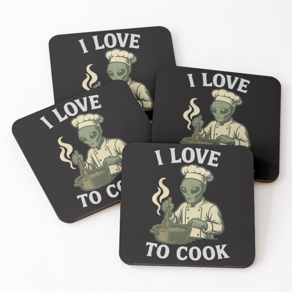 Item preview, Alien Who Loves to Cook – Funny Retro Sci-Fi Chef Artwork designed and sold by ALL ART .