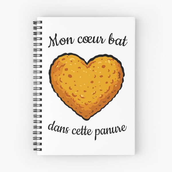 Aperçu de l'œuvre Mon cœur bat dans cette panure – Design drôle et absurde créée et vendue par Spelldream Essence.