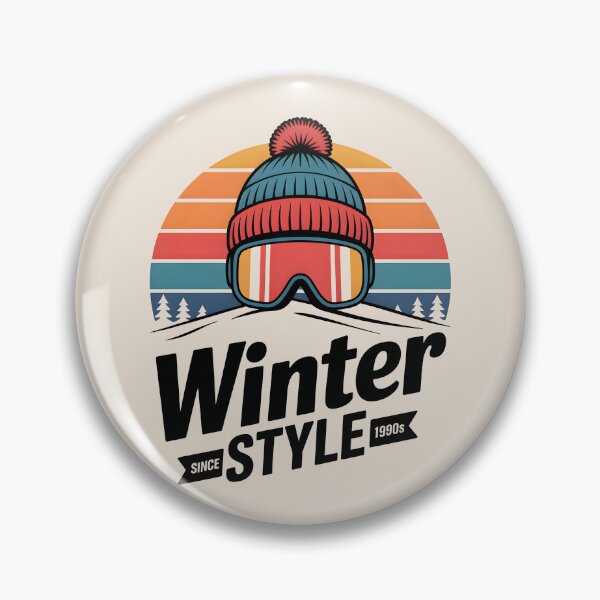 Item preview, Vintage Winter Style – Retro Ski & Beanie Design designed and sold by Jollys-ArtShop.
